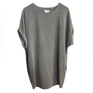 Umgee Short Sleeve Dress/Tunic inHeather Gray